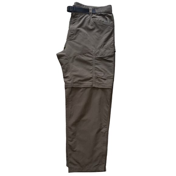 The North Face Men's Convertible Pants Zips To Shorts XXL Taupe Cargo Belted 2XL - Picture 3 of 16